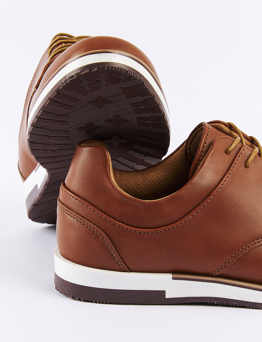 Zapato Casual con Cordones Miel