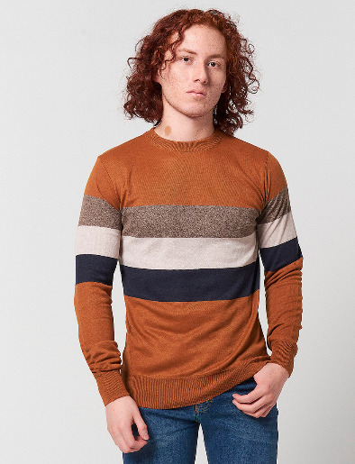 Sweater Bloque Color Camel
