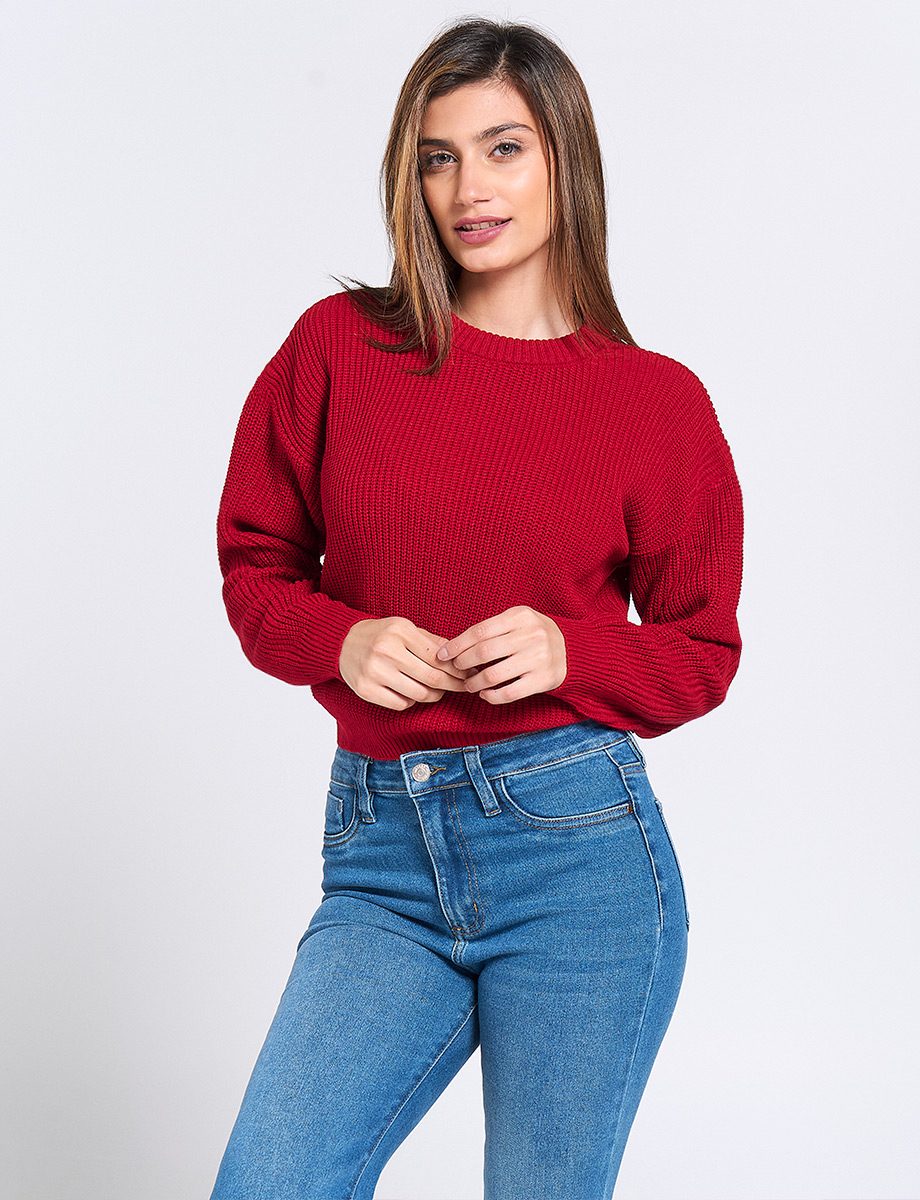 Sweater Tejido Rojo