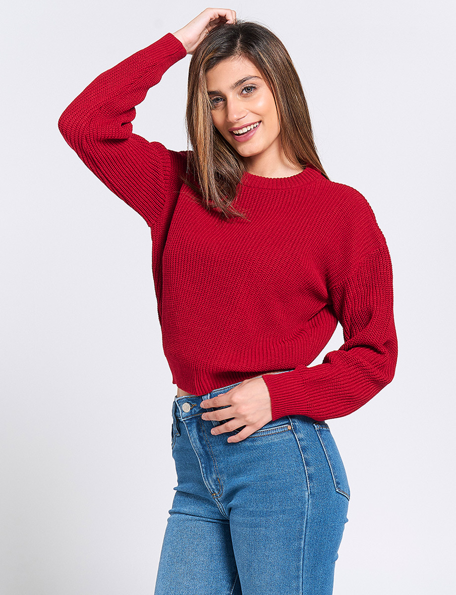 Sweater Tejido Rojo
