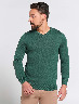 Sweater Cuello en V Verde oscuro