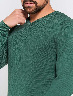 Sweater Cuello en V Verde oscuro