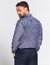Camisa Llana Azul Oscuro Manga Larga