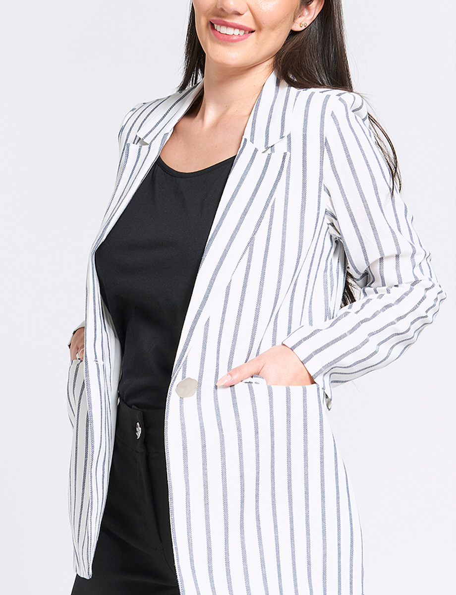 Blazer Largo a Rayas