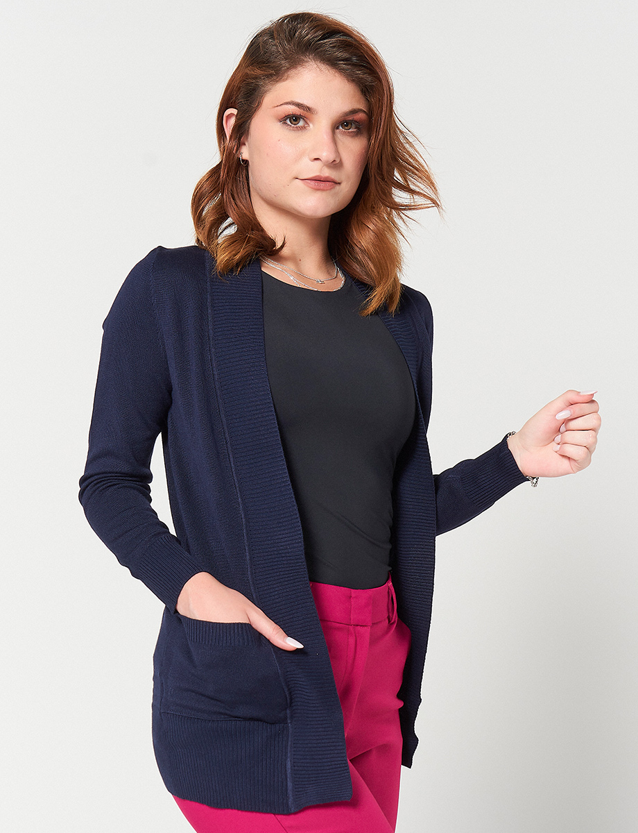 Cardigan Básico Azul