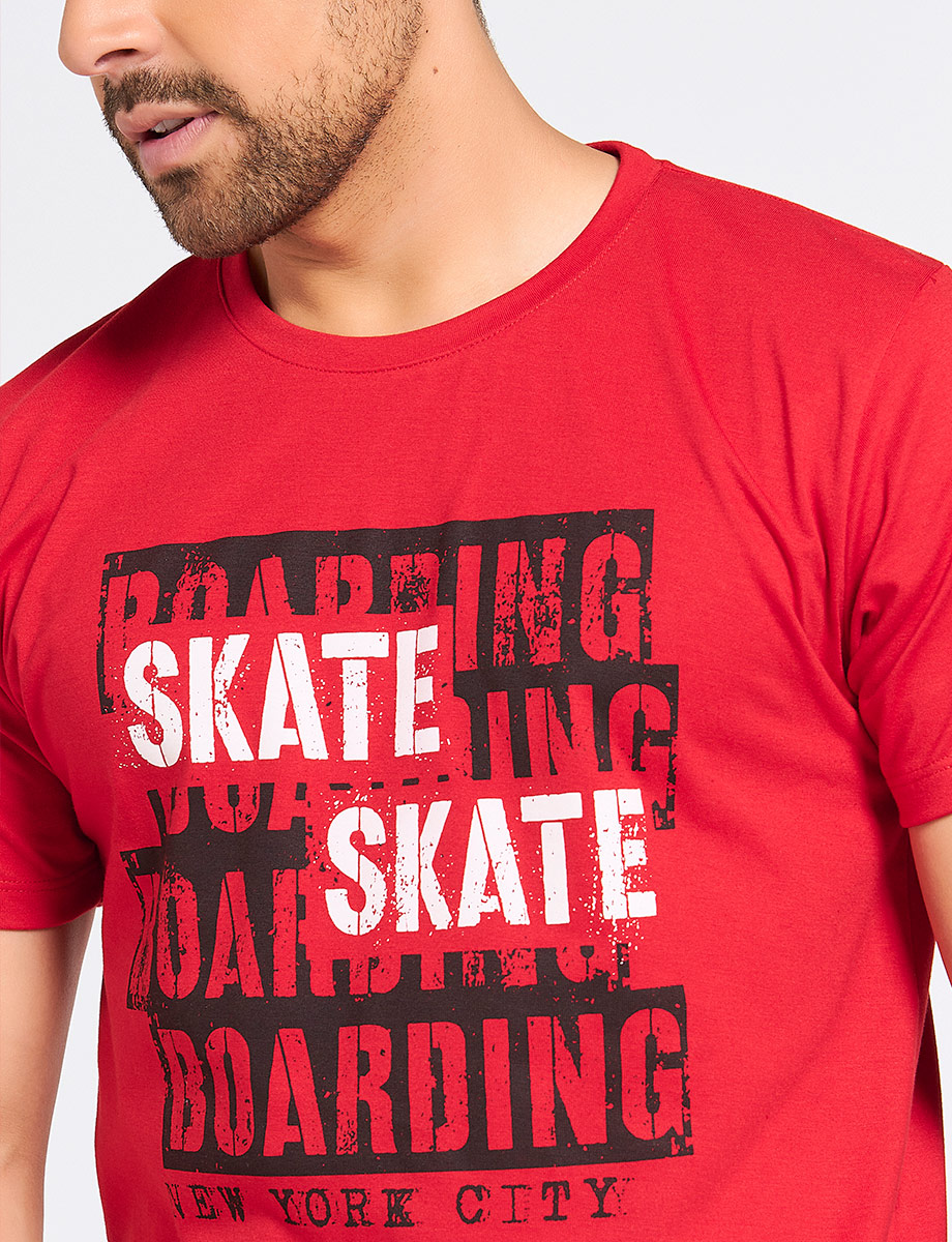 Camiseta Roja Skate
