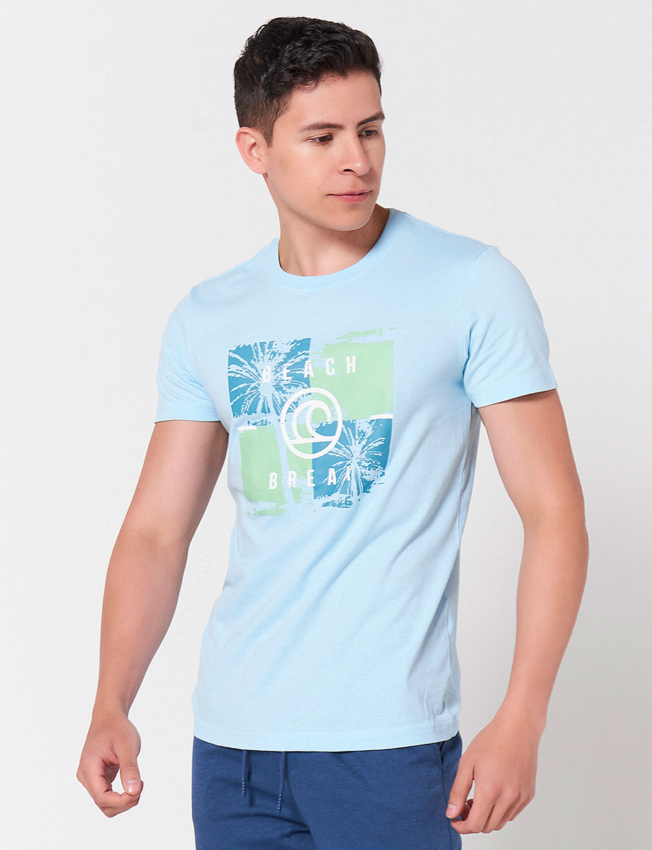 Camiseta Beach Turquesa CAMISETAS Y POLOS CAMISETAS Y POLOS MODA camiseta-beach-turquesa-camisetas-y-polos-camisetas-y-polos-moda