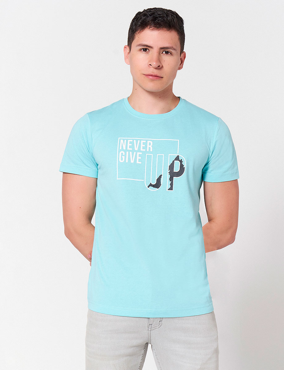 Camiseta Never Give Up Unicolor