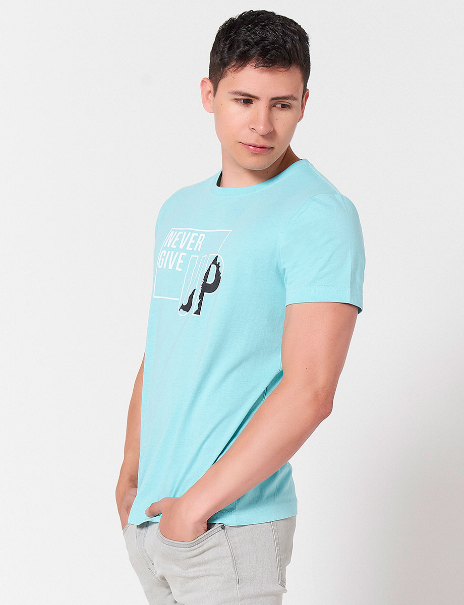 Camiseta Never Give Up Unicolor