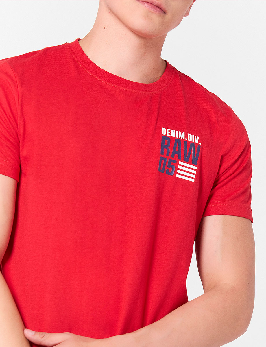 Camiseta Raw Rojo