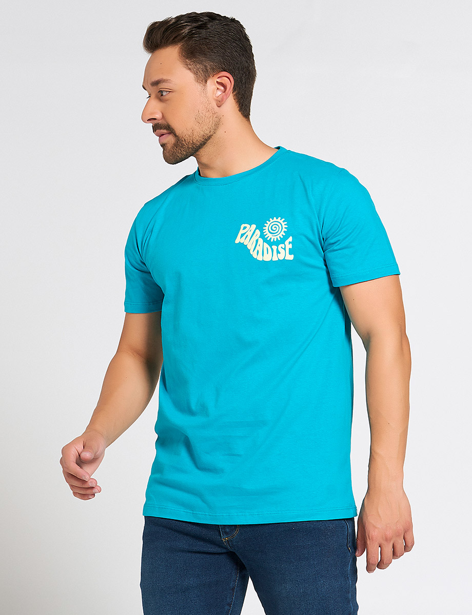 Camiseta Turquesa Paradise