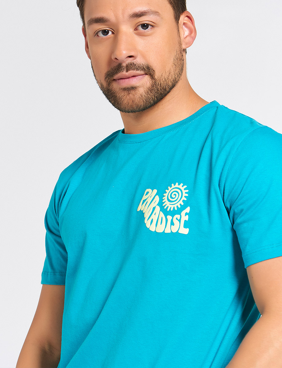 Camiseta Turquesa Paradise