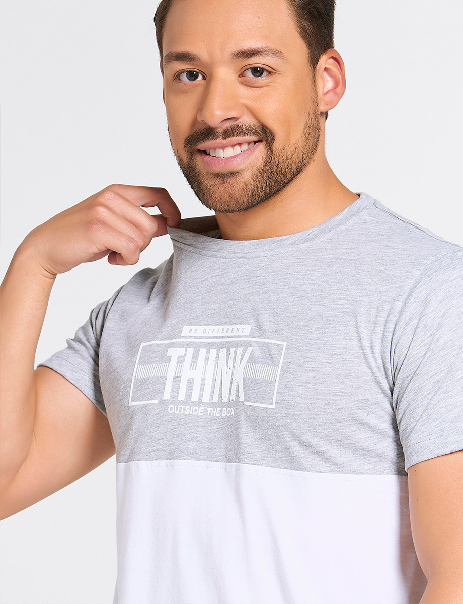 Camiseta Bicolor Think