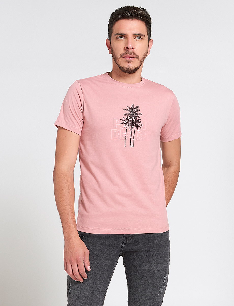 Camiseta Palm Beach Palo de rosa