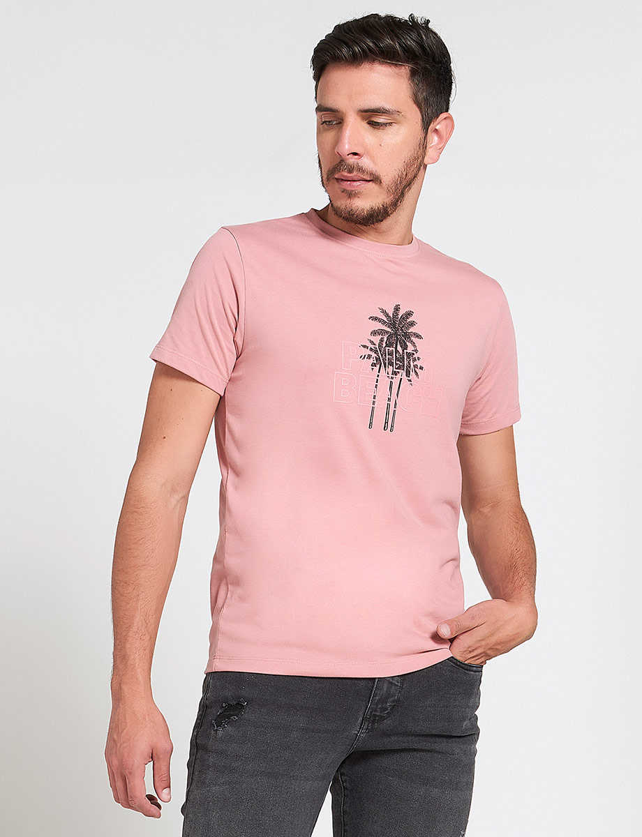 Camiseta Palm Beach Palo de rosa