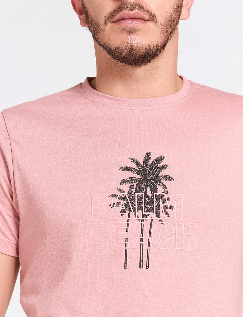 Camiseta Palm Beach Palo de rosa