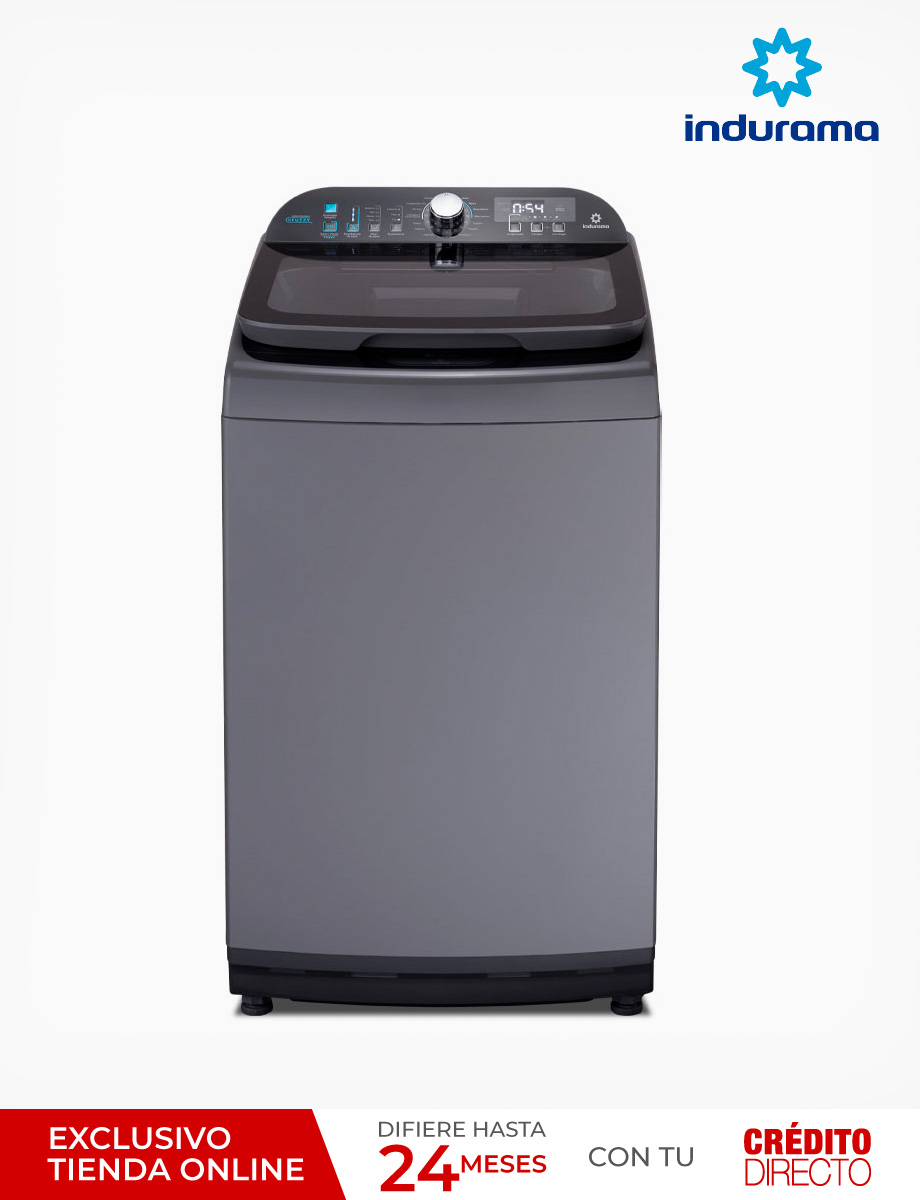 Lavadora Automática Carga Superior 19 Kg Gris | Indurama