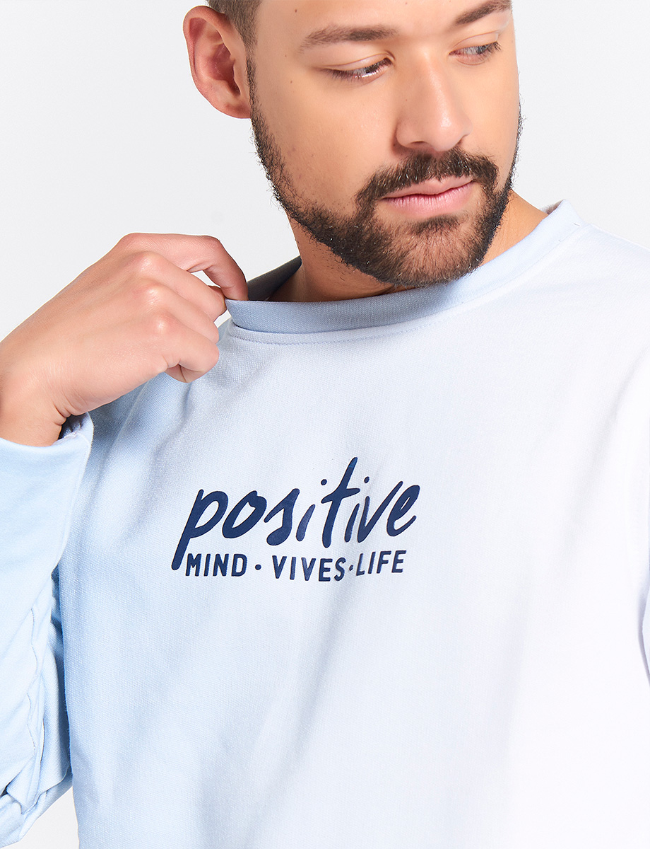 Buzo con Degradado Celeste/Blanco Positive