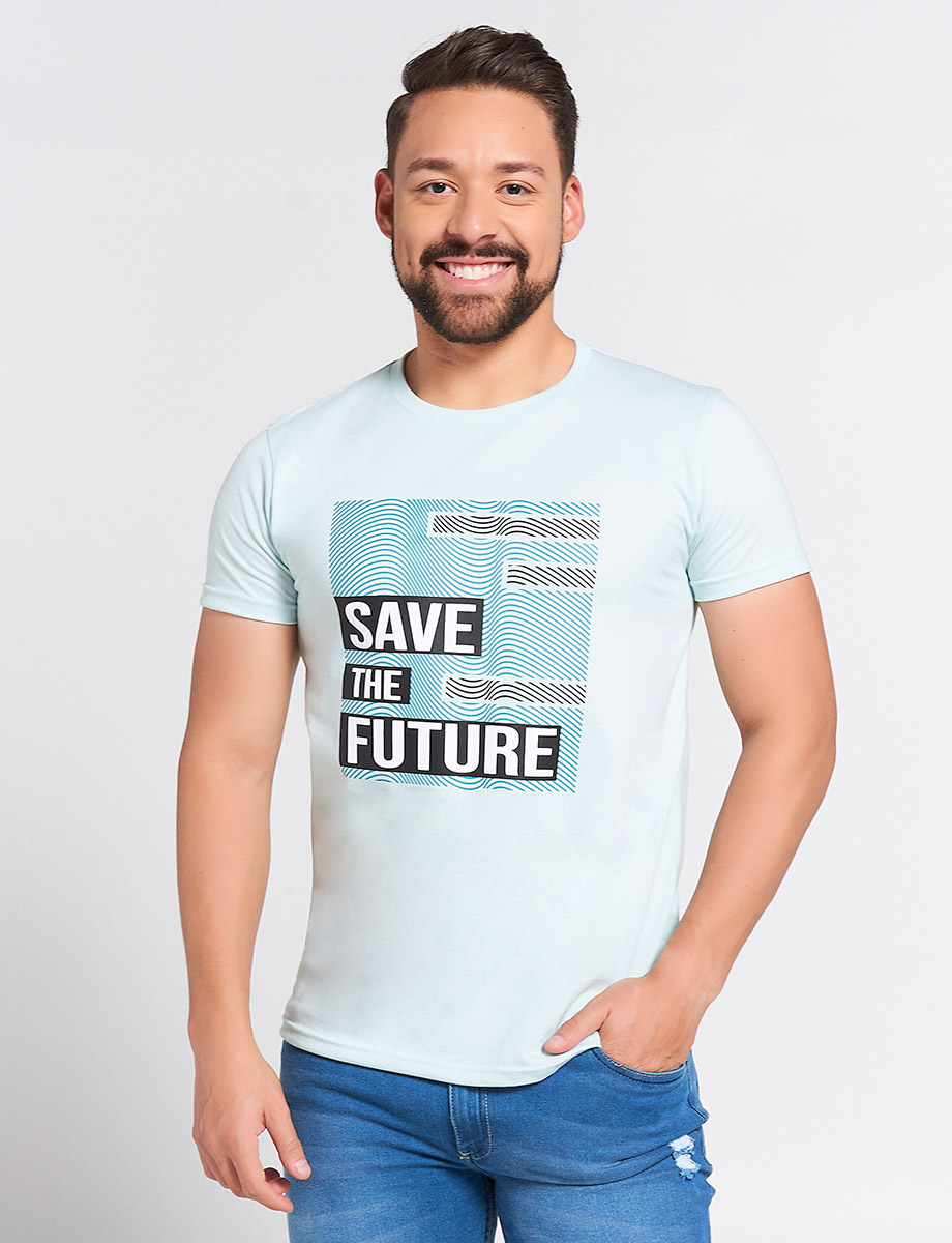 Camiseta Verde agua Save The Future