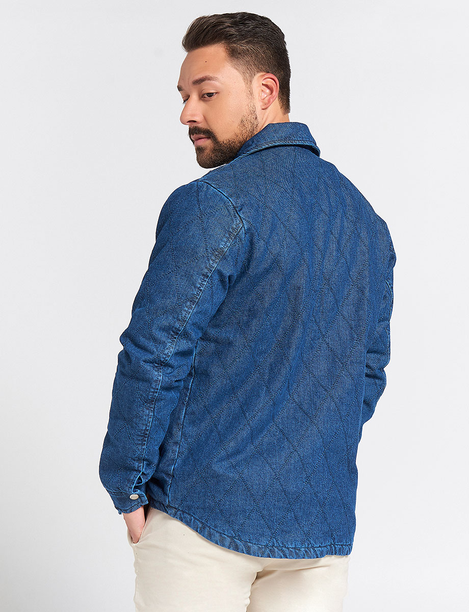 Chaqueta Denim Costuras de Rombos