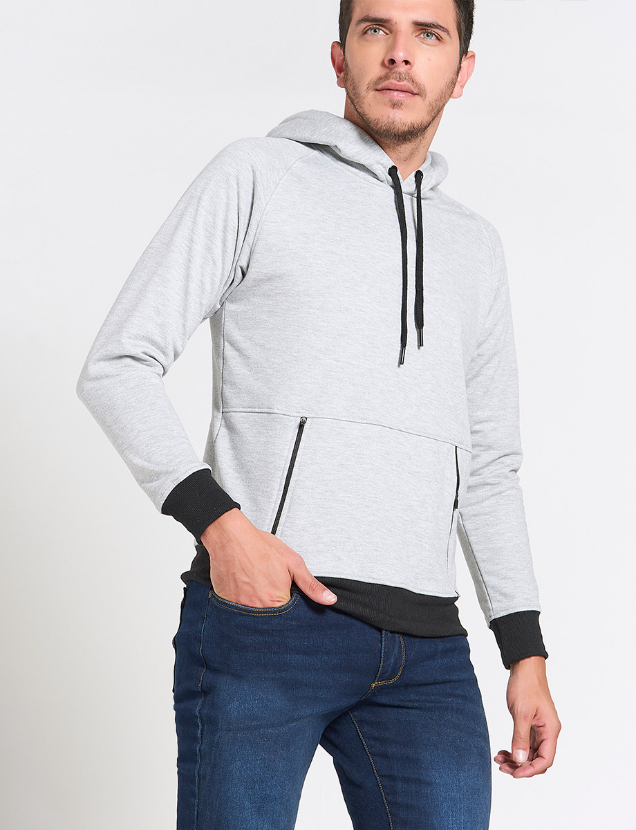 Chompa Fleece Jaspeado Claro