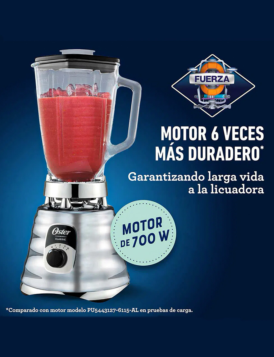 Licuadora 3 Velocidades 1.25 Lt Cromada | Oster