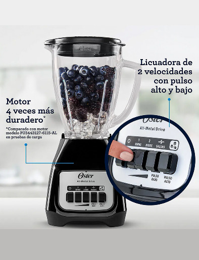 Licuadora 2 Velocidades 1.5 Lt Negro | Oster