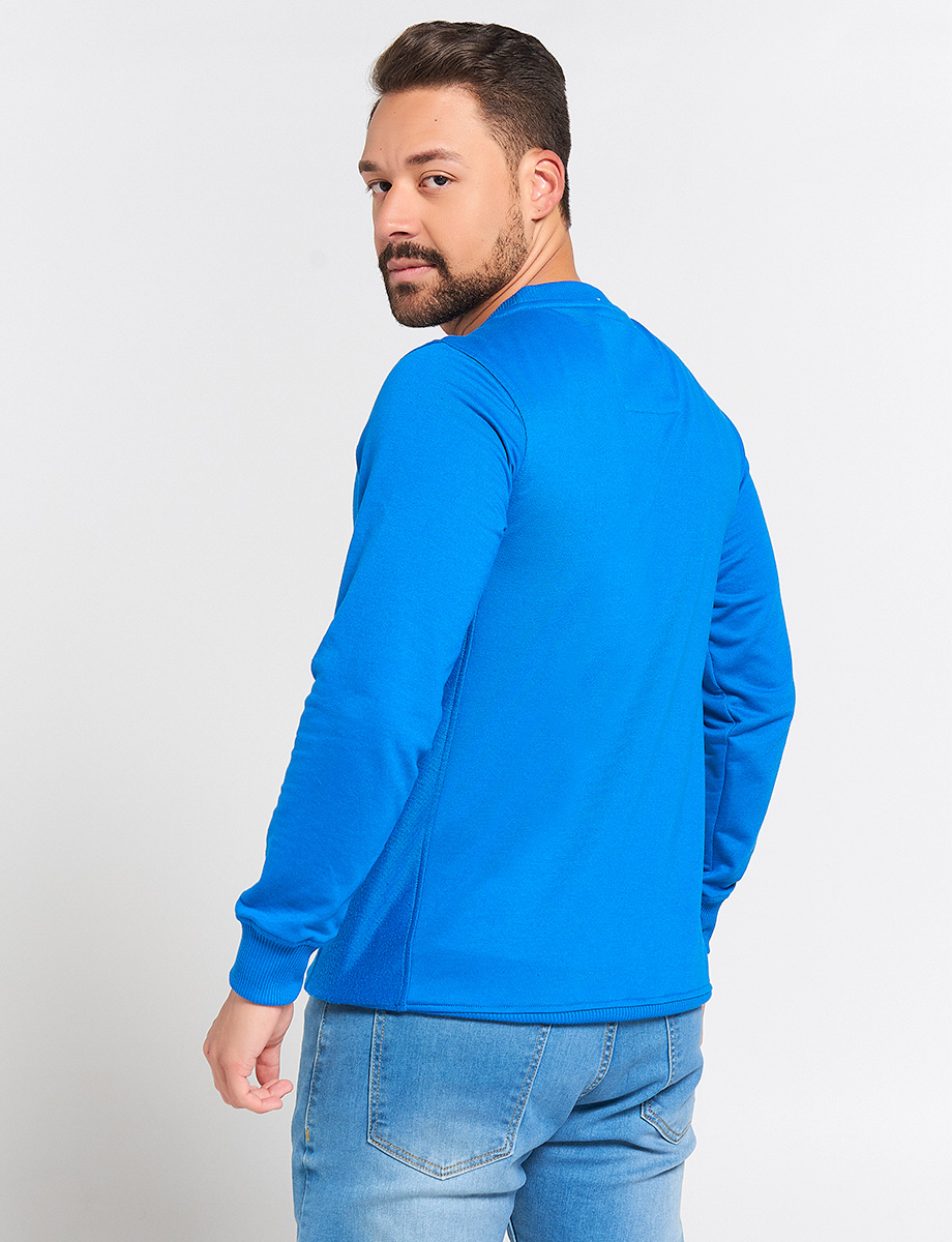Buzo con Bordado Azul Eléctrico