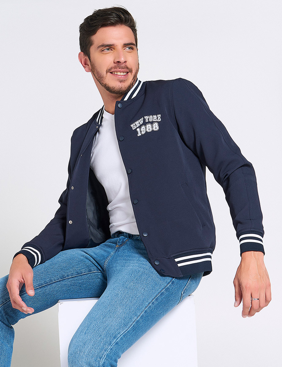 Chaqueta Bomber New York Azul oscuro