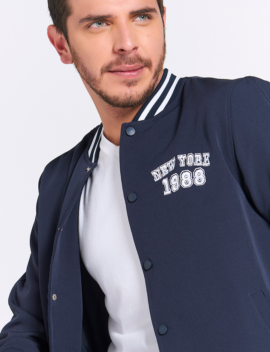 Chaqueta Bomber New York Azul oscuro