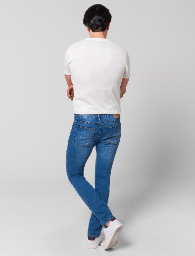 Pantalón Slim Azul medio