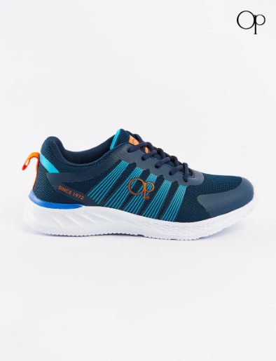 Sneaker Azul/Naranja Cordones | OP