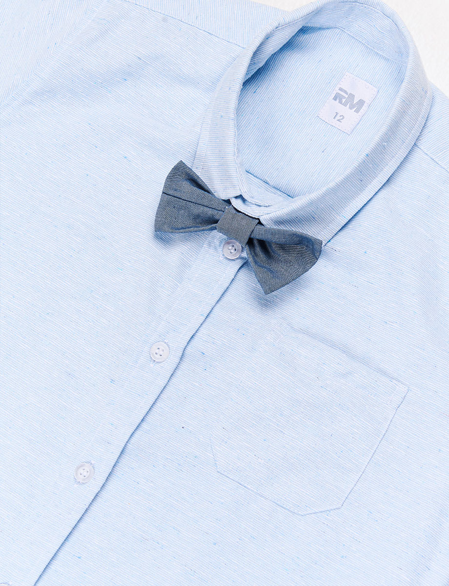 Camisa Manga corta Llana + Corbatin