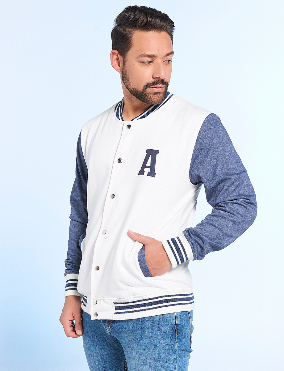 Chompa Varcity Chompa Bomber Flecce Bicolor | CHAQUETAS Y ABRIGOS | CHOMPAS Y ...