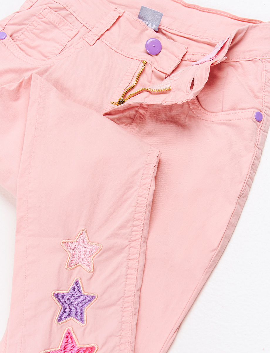 Pantalón Estrellas Bordadas Rosado