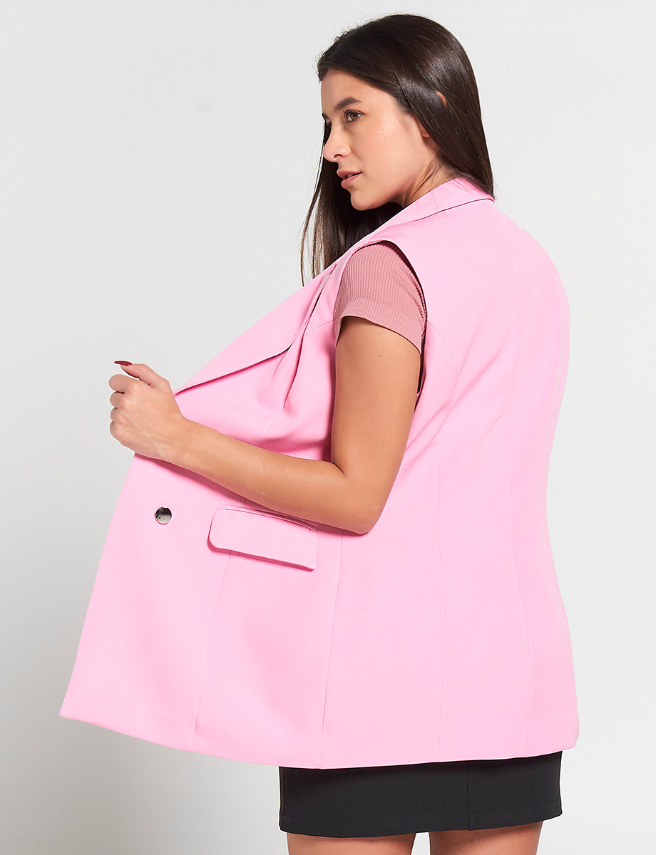 Blazer Chaleco Rosa