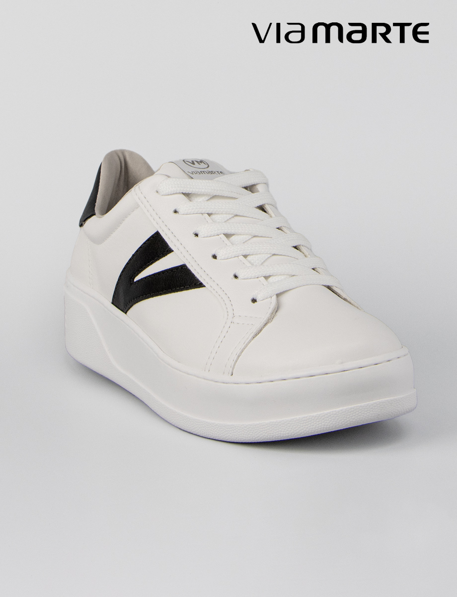 Zapato Casual Blanco con Cordones | Via Marte