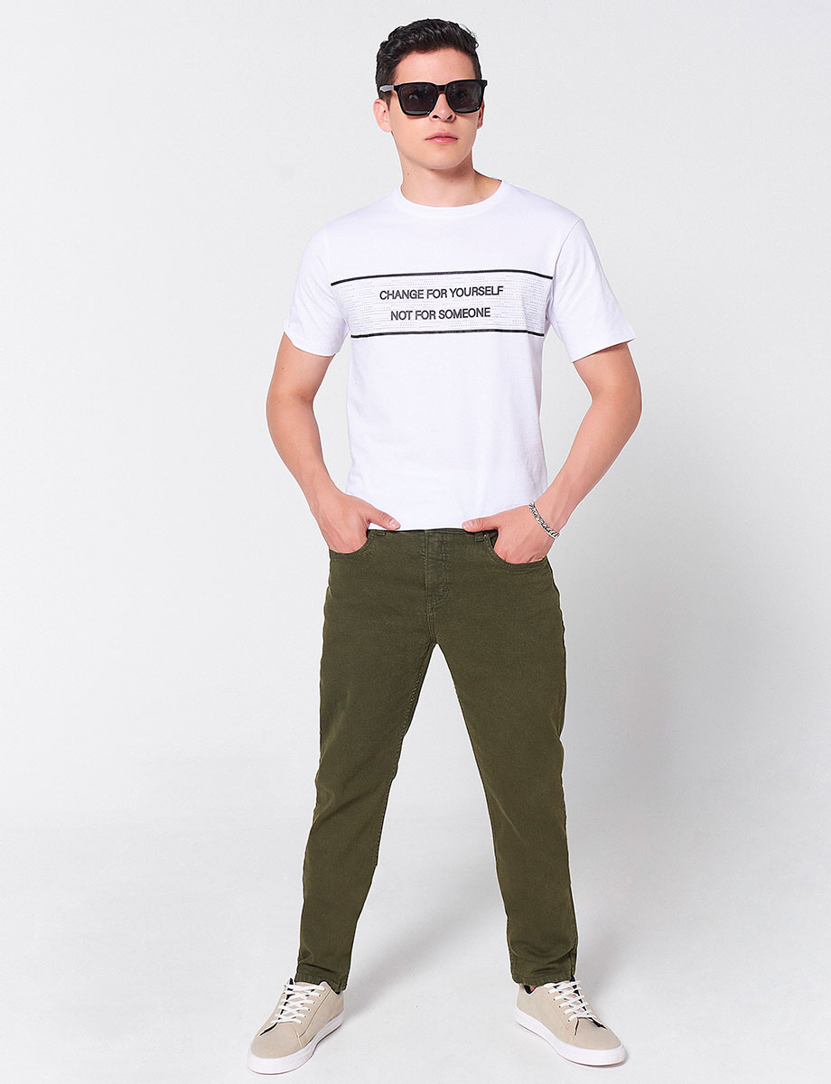Pantalón Casual Verde Oscuro