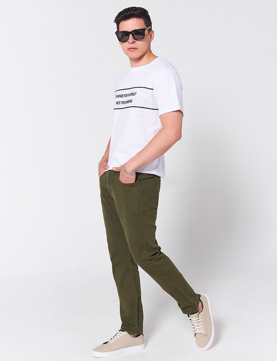 Pantalón Casual Verde Oscuro