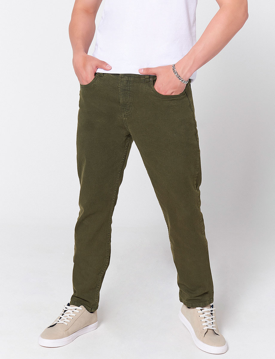 Pantalón Casual Verde Oscuro