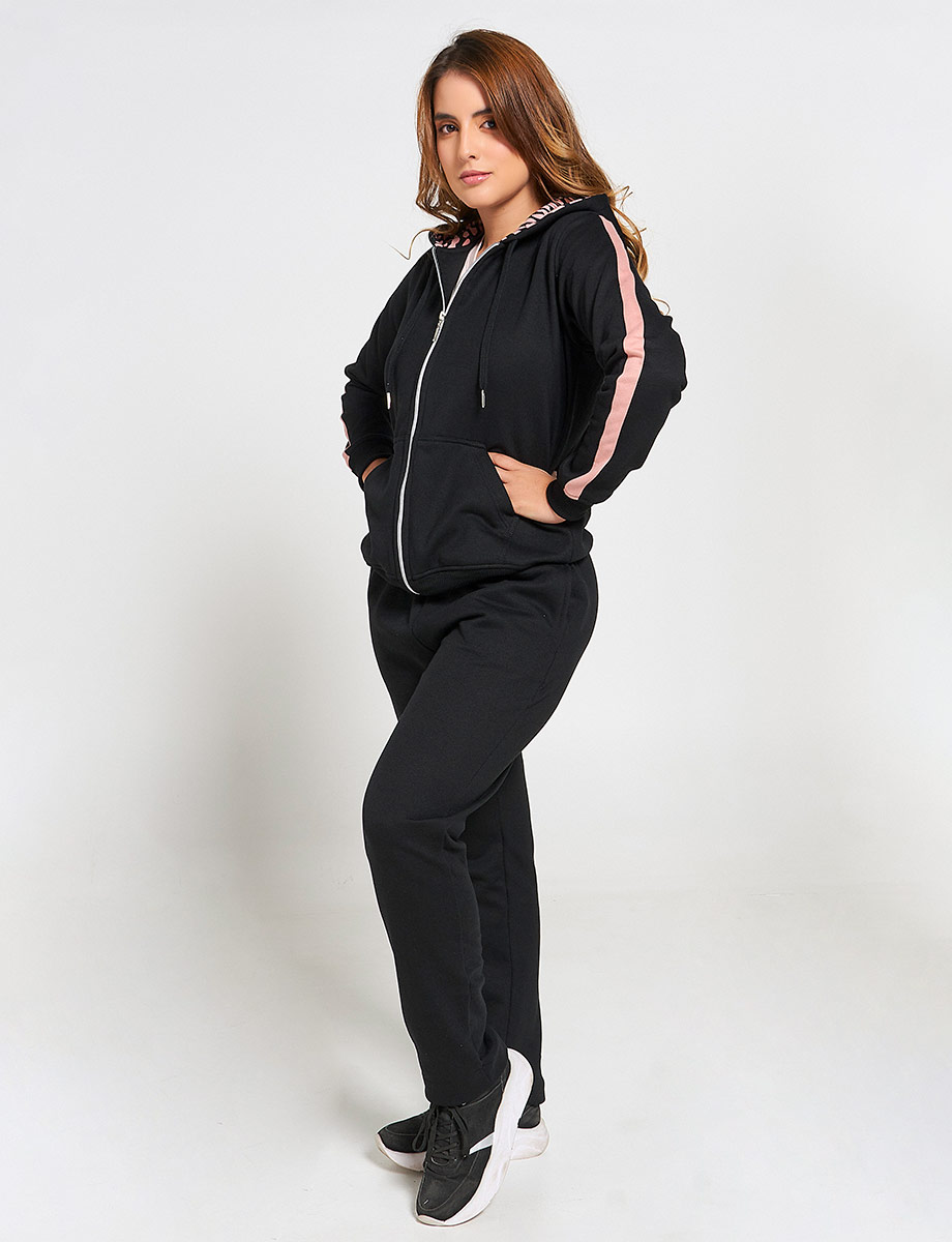 Conjunto Sport Chompa + Calentador Negro