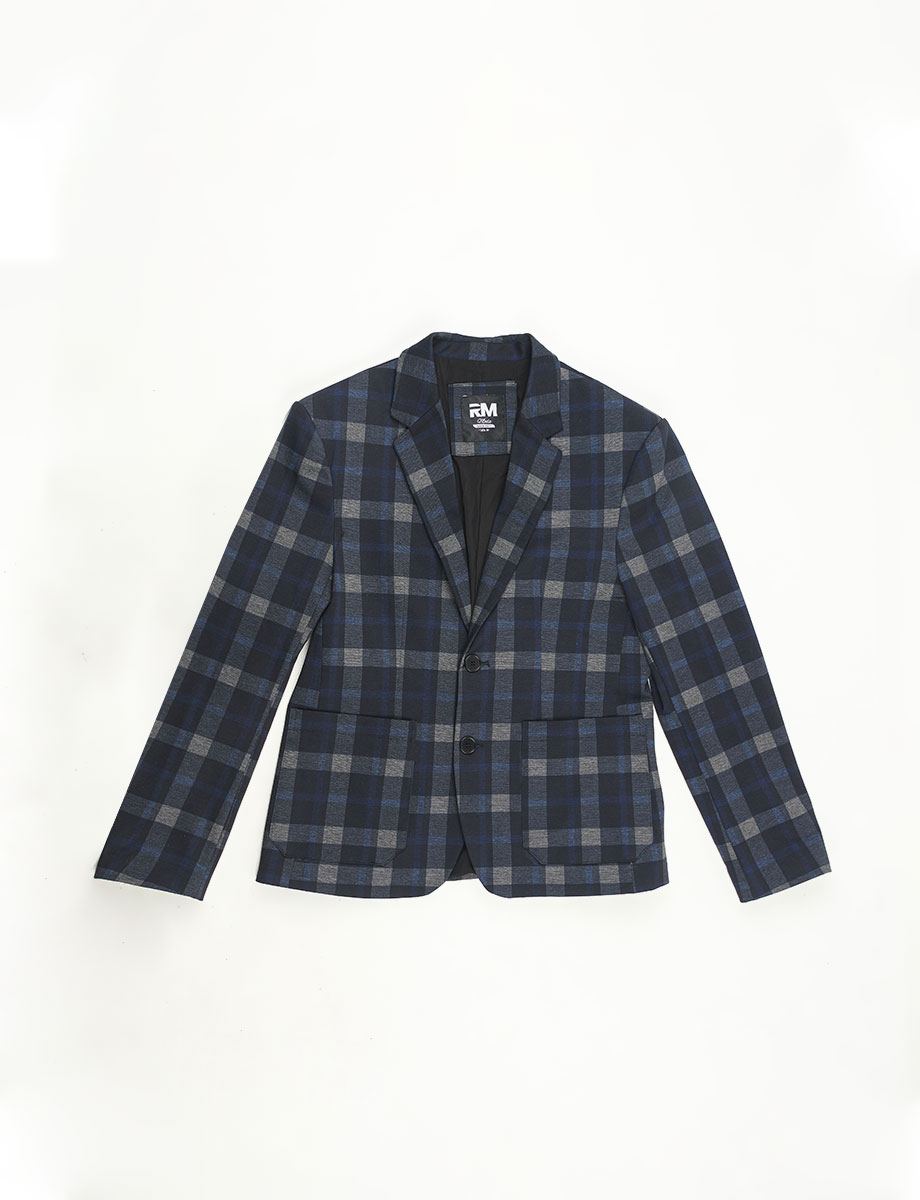 Blazer a Cuadros Negro