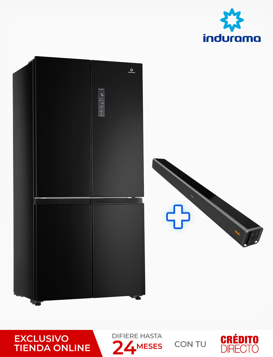 Combo Refrigeradora Cross Door 586 Litros + <em class="search-results-highlight">Barra de Sonido</em> | Indurama