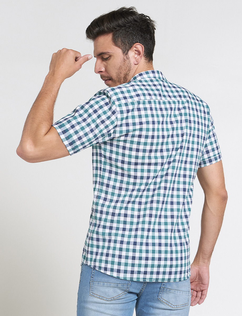 Camisa a Cuadros con Bolsillo