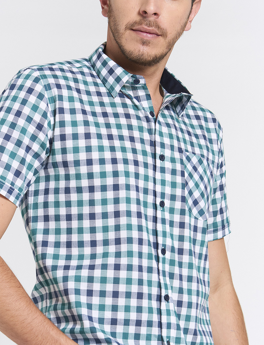 Camisa a Cuadros con Bolsillo
