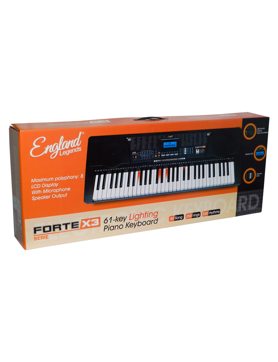 Teclado Sintetizador Fortex X3 Pantalla LCD | England Legends