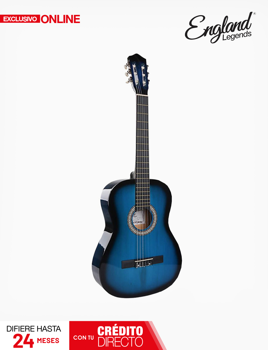 Guitarra Clásica 36 Pulgadas Azul | England Legends