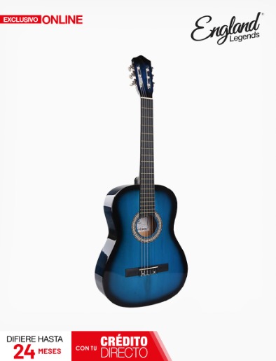 Guitarra Clásica 36 Pulgadas Azul | England Legends