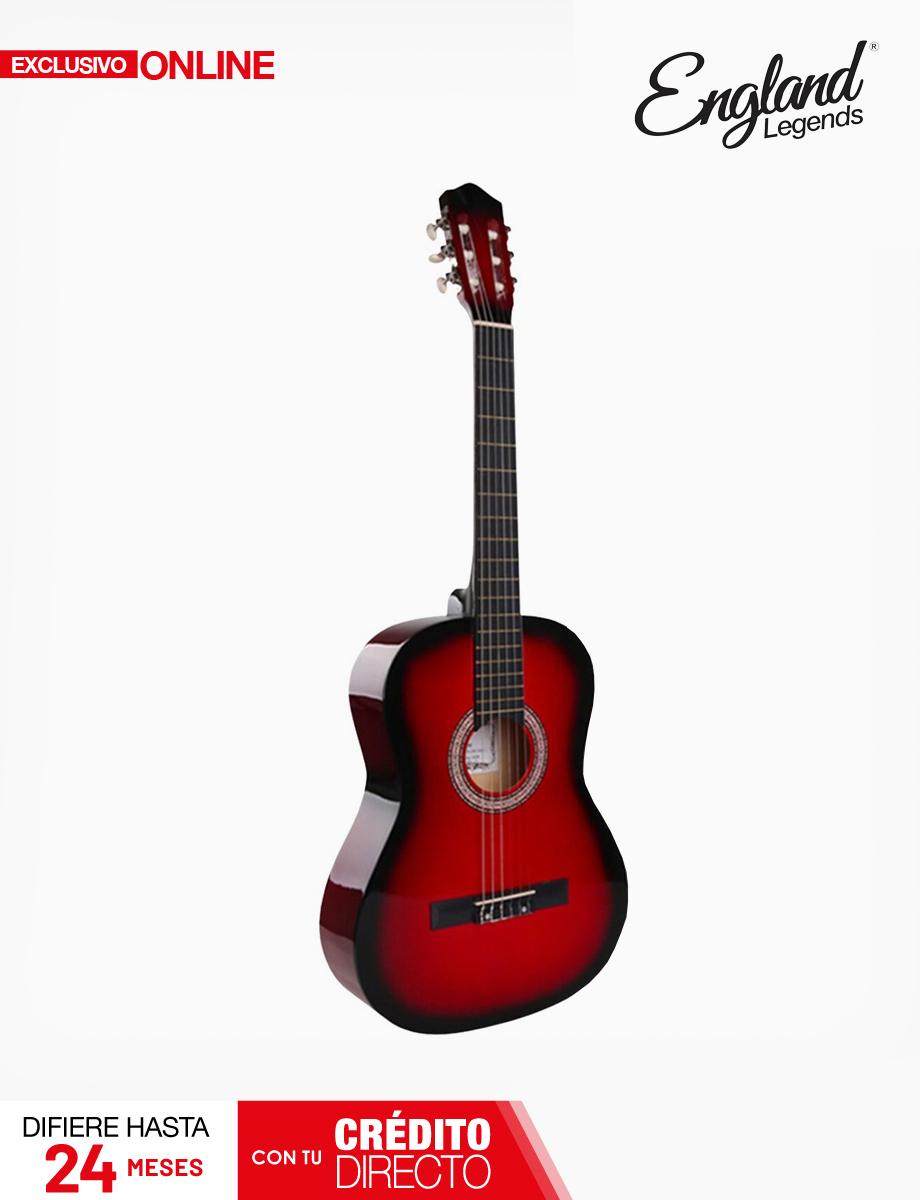 Guitarra Clásica 36 Pulgadas Rojo | England Legends