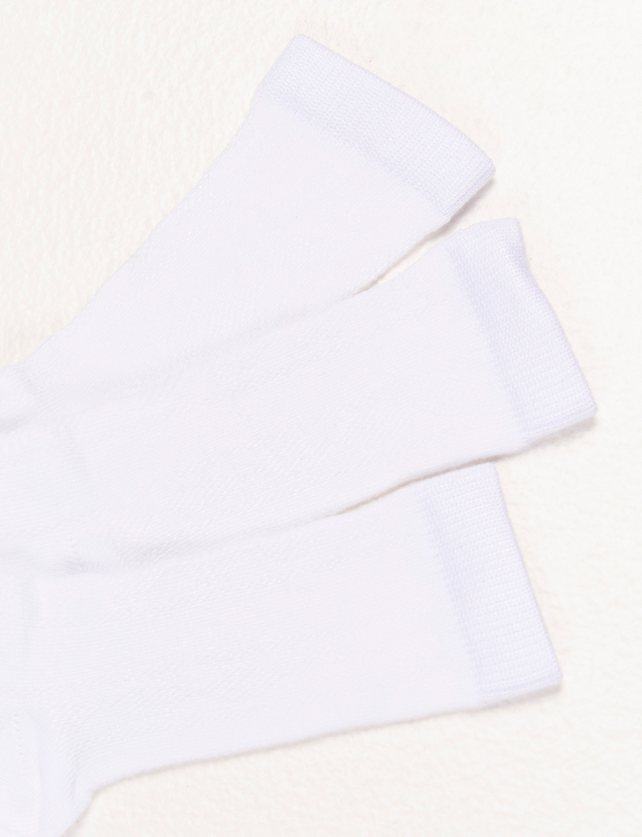 Set Medias Escolar Blanco x3